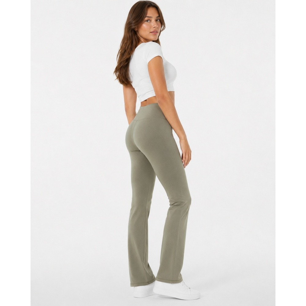 NWT American Eagle The‎ Everything Flare Pant Leggings in Olive Green Size XL